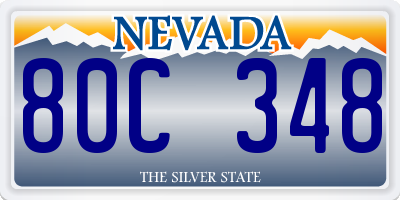 NV license plate 80C348