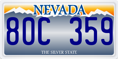 NV license plate 80C359