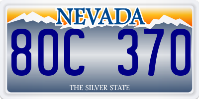NV license plate 80C370