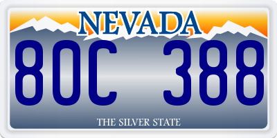 NV license plate 80C388