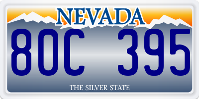 NV license plate 80C395