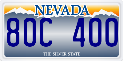 NV license plate 80C400