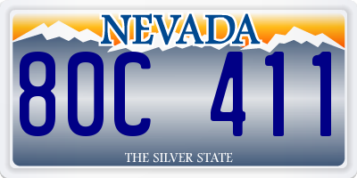 NV license plate 80C411