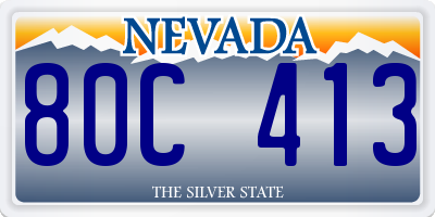 NV license plate 80C413
