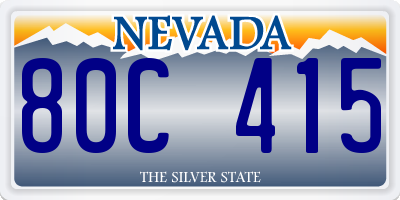 NV license plate 80C415