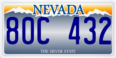 NV license plate 80C432