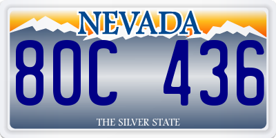 NV license plate 80C436