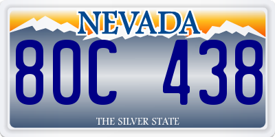 NV license plate 80C438