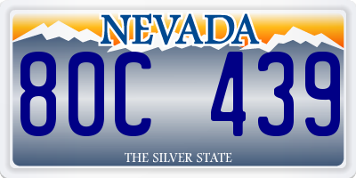 NV license plate 80C439