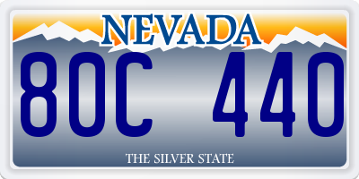 NV license plate 80C440