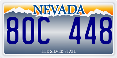 NV license plate 80C448