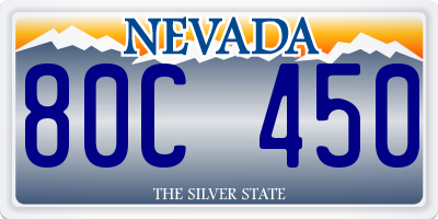 NV license plate 80C450