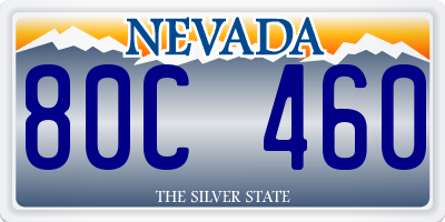 NV license plate 80C460