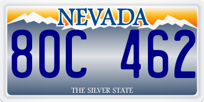 NV license plate 80C462