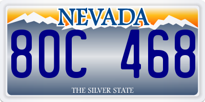 NV license plate 80C468