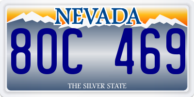 NV license plate 80C469