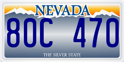NV license plate 80C470