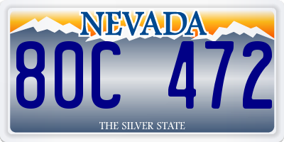 NV license plate 80C472