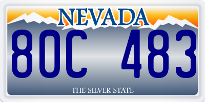 NV license plate 80C483