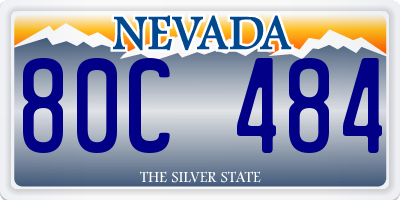 NV license plate 80C484