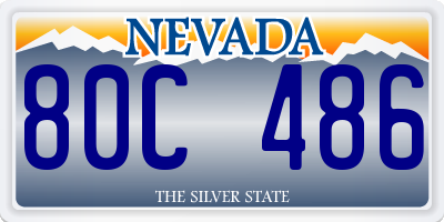 NV license plate 80C486
