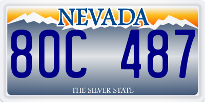 NV license plate 80C487