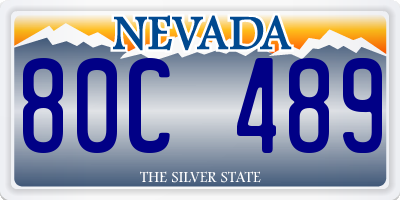 NV license plate 80C489