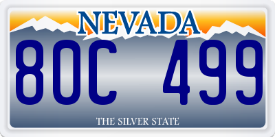 NV license plate 80C499