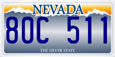 NV license plate 80C511