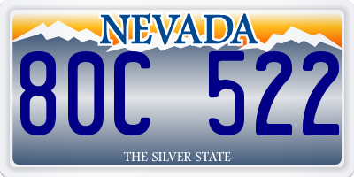NV license plate 80C522