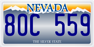 NV license plate 80C559