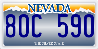 NV license plate 80C590