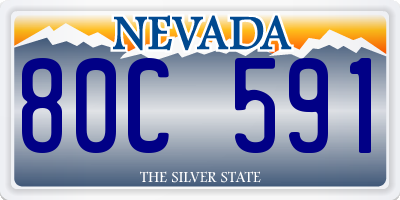 NV license plate 80C591