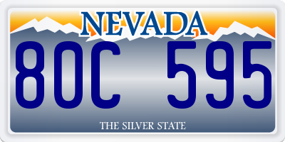 NV license plate 80C595