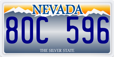 NV license plate 80C596