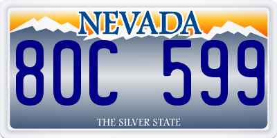 NV license plate 80C599