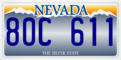 NV license plate 80C611