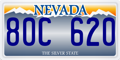 NV license plate 80C620