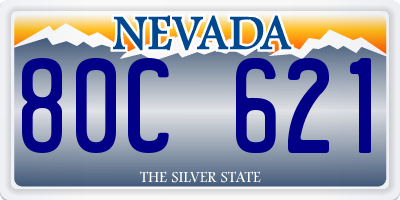 NV license plate 80C621