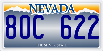 NV license plate 80C622