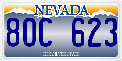 NV license plate 80C623