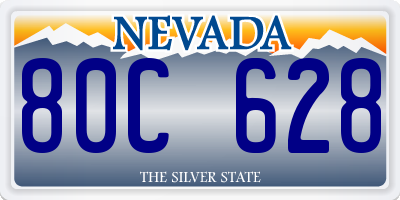 NV license plate 80C628