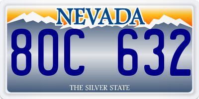 NV license plate 80C632