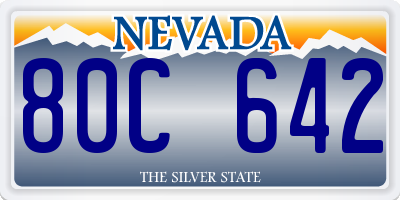 NV license plate 80C642