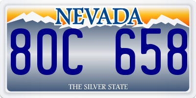 NV license plate 80C658