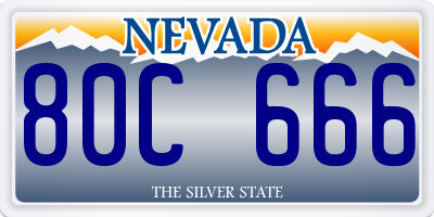 NV license plate 80C666