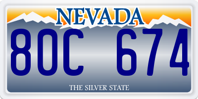 NV license plate 80C674