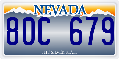 NV license plate 80C679