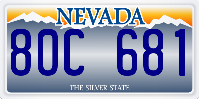 NV license plate 80C681