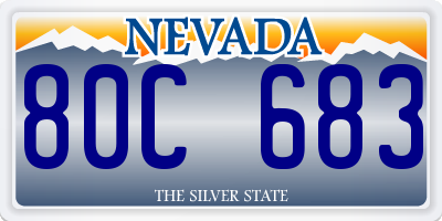 NV license plate 80C683